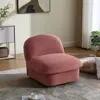 Streamdale Furniture Streamdale Velvet Swivel Accent Chair With 360-degree Metal Base In Pink