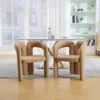 Streamdale Furniture Streamdale Velvet Upholstered Accent/dining Chair Set Of 2 (camel Teddy)