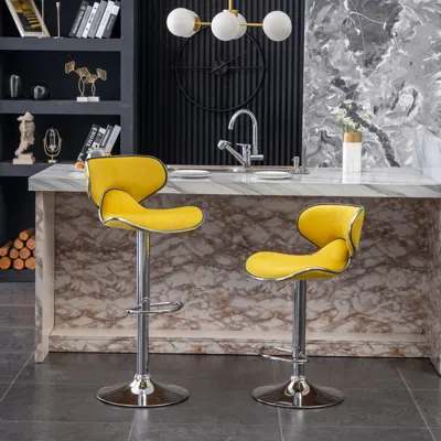 Streamdale Furniture Streamdale Velvet Upholstered Adjustable Swivel Barstool