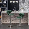 Streamdale Furniture Streamdale Velvet Upholstered Adjustable Swivel Barstool