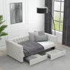 Streamdale Furniture Streamdale Velvet Upholstered Twin Daybed With Drawers