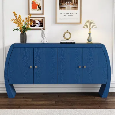 Streamdale Furniture Streamdale Veneer Storage Cabinet With Curved Legs