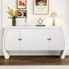 Streamdale Furniture Streamdale Veneer Storage Cabinet With Curved Legs