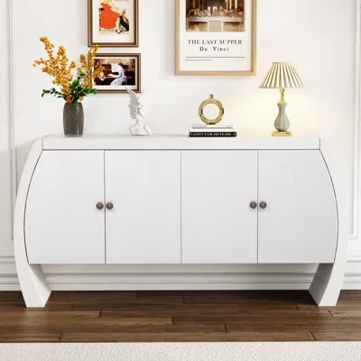 Streamdale Furniture Streamdale Veneer Storage Cabinet With Curved Legs