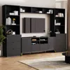 Streamdale Furniture Streamdale Versatile 4-piece Entertainment Wall Unit Stylish Storage And Functionality