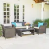 Streamdale Furniture Streamdale Versatile 4-piece Patio Chat Set For Outdoor Gatherings