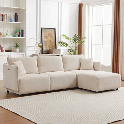 Streamdale Furniture Streamdale Versatile Comfort Modern & Customizable Modular Corduroy Sofa