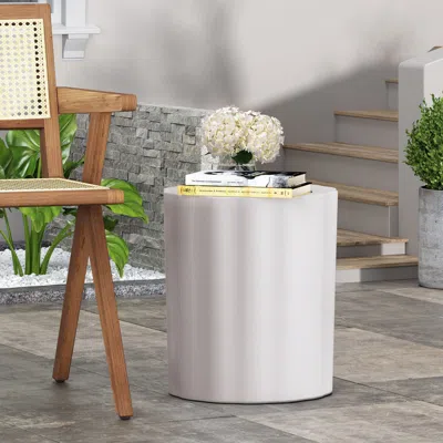Streamdale Furniture Streamdale Versatile Concrete End Table: Indoor/outdoor, Lightweight, No Assembly