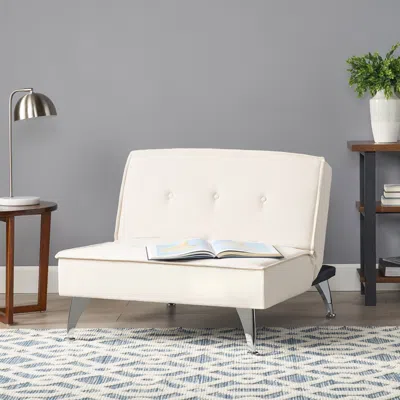 Streamdale Furniture Streamdale Versatile Reclining Ottoman Chair Style In White