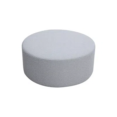 Streamdale Furniture Streamdale Versatile Round Boucle Table Ottoman, Seat, End/side Table