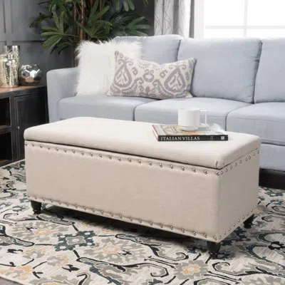 Streamdale Furniture Streamdale Versatile Storage Ottoman For Every Home (easy Assembly) In Neutral