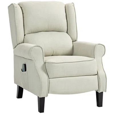 Streamdale Furniture Streamdale Vibration Massage Recliner Chair For Living Room With Heat In White