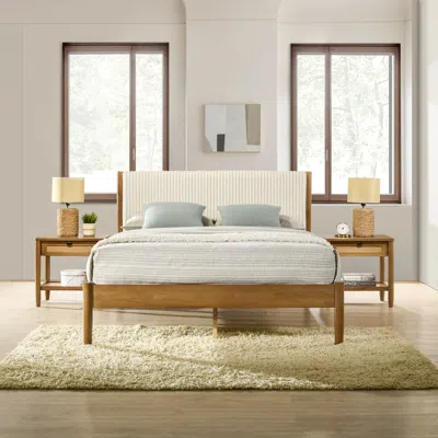 Streamdale Furniture Streamdale Vichy Queen Bedroom Set: Platform Bed, Nightstands (3-piece)