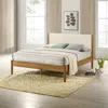 Streamdale Furniture Streamdale Vichy Rubberwood Platform Bed In Light Walnut, Queen