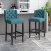 Streamdale Furniture Streamdale Vienna Contemporary Fabric Tufted Wingback 31 Inch Counter Stools