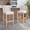 Streamdale Furniture Streamdale Vienna Contemporary Fabric Tufted Wingback 31 Inch Counter Stools