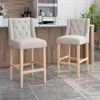 Streamdale Furniture Streamdale Vienna Contemporary Tufted Wingback Counter Stools, Set Of 2