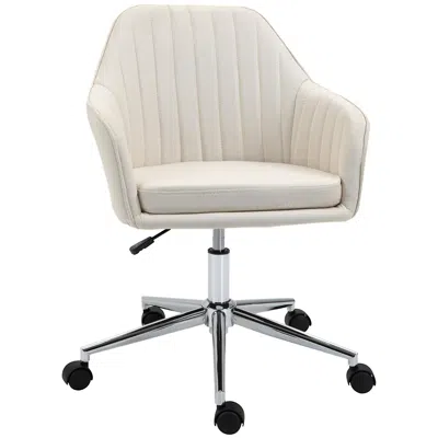 Streamdale Furniture Streamdale Vinsetto Beige Swivel Desk Chair