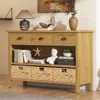 Streamdale Furniture Streamdale Vintage Console Table With Woven Baskets