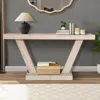 Streamdale Furniture Streamdale Vintage Distressed Wood Entryway Bench With Storage