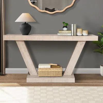 Streamdale Furniture Streamdale Vintage Distressed Wood Entryway Bench With Storage