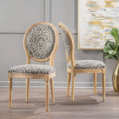 Streamdale Furniture Streamdale Vintage French Country Upholstered Dining Chairs Set Of 2