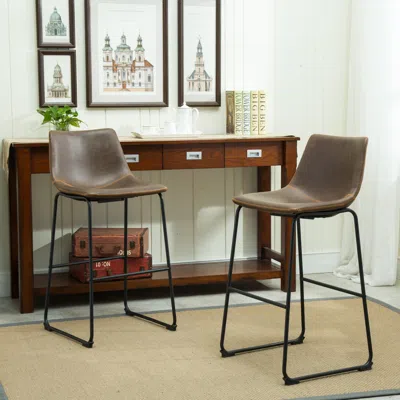 Streamdale Furniture Streamdale Vintage Pu Leather Barstools