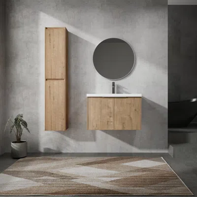 Streamdale Furniture Streamdale Wall-mounted Bathroom Vanity With Sink And Storage