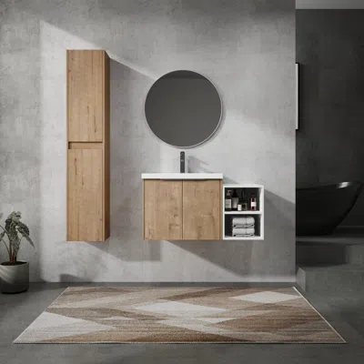 Streamdale Furniture Streamdale Wall-mounted Bathroom Vanity With Sink And Storage