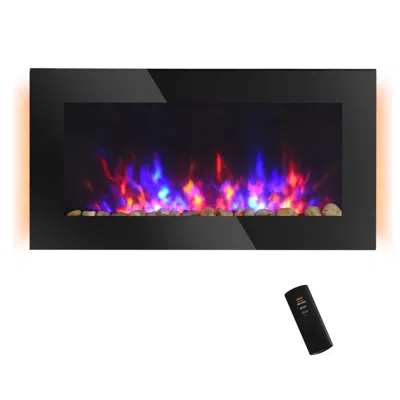 Streamdale Furniture Streamdale Wall-mounted Electric Fireplace, 36", 7 Color Flame Effect