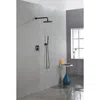 Streamdale Furniture Streamdale Wall Mounted Shower System With High Pressure 10" Rain Shower In Black