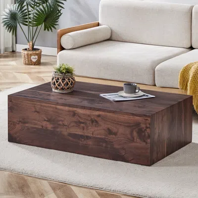 Streamdale Furniture Streamdale Walnut Coffee Table Modern Accent For Living Rooms