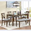 Streamdale Furniture Streamdale 6-piece Kitchen Dining Table Set Wooden Rectangular Dining Table