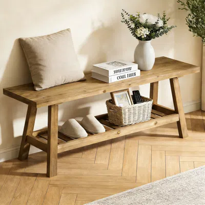 Streamdale Furniture Streamdale Walnut Led Bed Frame, Modern Wood, Curved Lines.