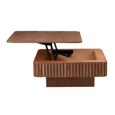 Streamdale Furniture Streamdale Walnut Lift Top Coffee Table With Hidden Storage