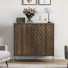 Streamdale Furniture Streamdale Walnut Mid-century Modern Sideboard Buffet In Brown