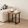Streamdale Furniture Streamdale Walnut Night Stand, Mdf Sidetable, Small Tea Table, Sofa Table With Metal Leg