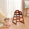 Streamdale Furniture Streamdale Walnut Pine Baby Chair With Adjustable Safety Straps