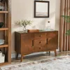 Streamdale Furniture Streamdale Walnut Sideboard Buffet Cabinet - Mid Century Modern