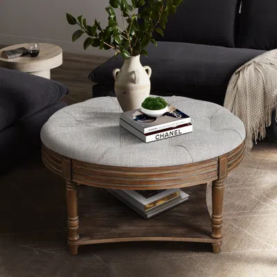 Streamdale Furniture Streamdale Waterproof Ottoman Table Tufted Storage Coffee Table