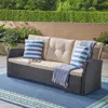 Streamdale Furniture Streamdale Weather-resistant 3-seater Outdoor Sofa With Steel Frame And Water-repellent Cushions