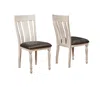 Streamdale Furniture Streamdale Weathered Oak Turned Leg Dining Chair Set Of 2