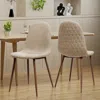 Streamdale Furniture Streamdale Wheat Fabric Dining Chairs - Set Of 2