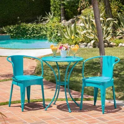 Streamdale Furniture Streamdale Whimsical Lourdes 3-piece Metal Patio Set: Table And Chairs For Outdoor Relaxation