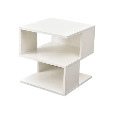 Streamdale Furniture Streamdale White 2-layer Simple Household Bookshelf