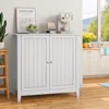 Streamdale Furniture Streamdale White Double Door Storage Cabinet In White