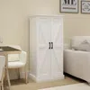 Streamdale Furniture Streamdale White Led Kitchen Pantry Cabinet With 2 Doors And Shelves