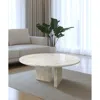 Streamdale Furniture Streamdale White Marble Coffee Table - Small, 27.6"