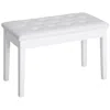 Streamdale Furniture Streamdale White Tufted Duet Piano Chair