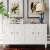 Streamdale Furniture Streamdale White Wash 4-door Wooden Accent Cabinet